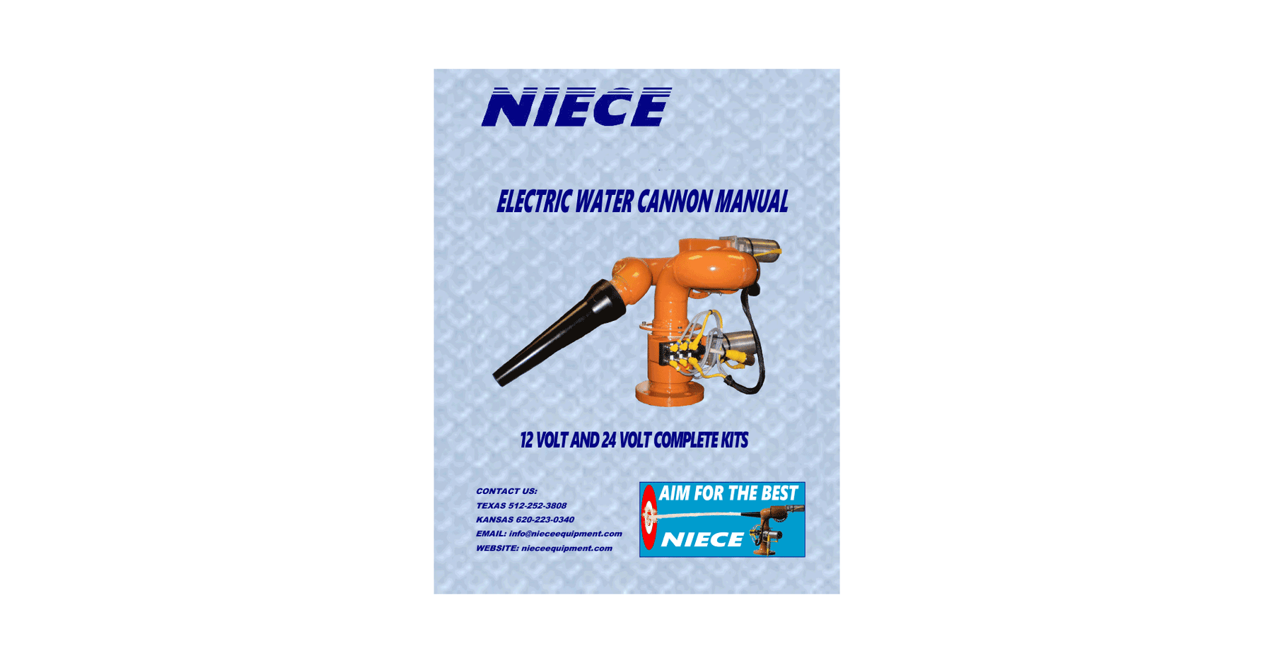 Niece Electric Water Cannon Manual